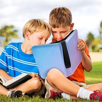 Reliure à anneaux MIO Zip 3 pour enfants, dégradé violet et bleu, rangement pour cartes à collectionner avec pochettes, reliure pour collection de cartes d'intérieur
