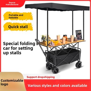 Công Suất Lớn Ngoài Trời Đóng Mở Gấp Xe Đẩy Toa Xe Giỏ Hàng Tiện Ích Đường Phố Bán Hàng Tự Động Hộp Mát Cho Câu Cá Mua Sắm Và Cắm Trại - Product Image 2
