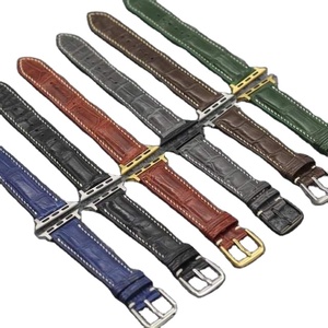 Bracelets de montre en cuir de crocodile et de vache de haute qualité, personnalisables, brun et rose, tailles 18 mm, 20 mm, 22 mm, vente en gros directe du Vietnam - Product Image 1