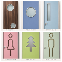 Porte coupe-feu moderne en MDF, porte intérieure ignifugée en panneaux de fibres à haute densité pour les projets d'hôtels, d'appartements et de bureaux