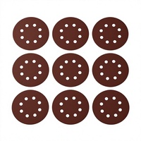 Disque de ponçage en aluminium rouge de 125 mm, support adhésif circulaire, disque de papier abrasif de 5 pouces pour le ponçage automobile