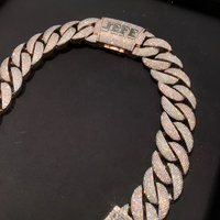 Chaîne cubaine Miami en or 10K/14K/18K personnalisée, bracelet et collier à 2 rangs avec diamants CVD cultivés en laboratoire, bijoux hip-hop IGI pour hommes
