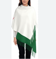 Écharpe d'hiver pour femme avec drapeau du Congo, écharpe douce et chaude, écharpe en cachemire à franges