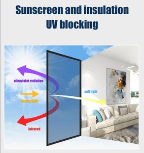 Großhandel Datenschutz Fenster Glas folie Blau Silber Glas Tönung Sonne UV-Blockierung Schiebetür Tönung Reflektierende statische Haftung für zu Hause - Product Image 4