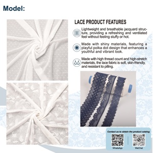 8677 # đàn hồi ren TRIM Trung Quốc nhà sản xuất 21cm may mặc phụ kiện đàn hồi căng ren TRIM Nylon Spandex đàn hồi ren bởi sân - Product Image 5