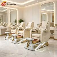 Fauteuil de pédicure moderne avec bassin pour les pieds, pour salon de manucure, salon de beauté, mobilier de spa et service professionnel de soins des pieds