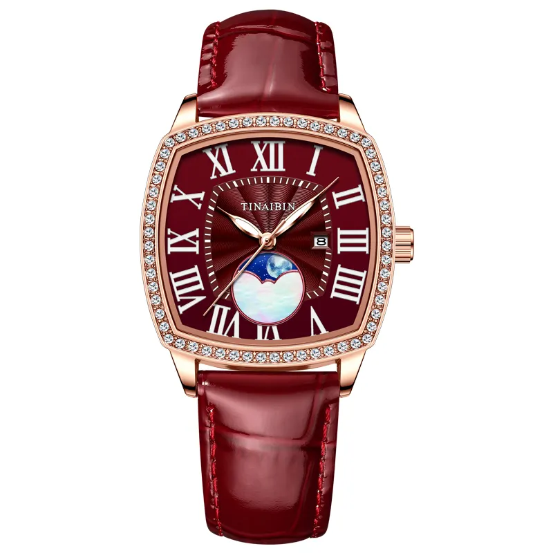 นาฬิกาข้อมือผู้หญิงดีไซน์คลาสสิกหรูหราแบรนด์สำหรับผู้หญิง6002สำหรับ2023