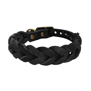 Designer Groothandel Zwart Bruin Rood Van Hoge Kwaliteit Lederen Gevlochten Hondenhalsband - Product Image 2