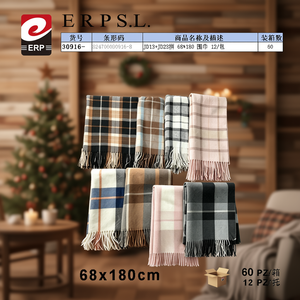 Erpsl Plaid <b>Scarf</b> 68x180cm Warm <b>Winter</b> Wrap For Men <b>Women</b> - Product Image 3
