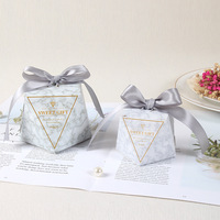 Nouvelles boîtes cadeaux de luxe en forme de pyramide, boîtes à chocolat, boîtes à bonbons personnalisées, boîtes à bonbons pour mariage en promotion, emballages alimentaires en papier pour bonbons