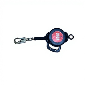 Ligne de vie auto-rétractable en acier avec anneau en D, résistance à la rupture de 500 kg, longueur réglable, boucle à connexion rapide, protection contre les chutes verticales - Product Image 1