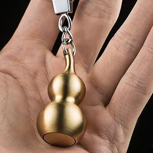 Factory Wholesale Handmade Pendant Gift Car Key Chain Metal 3D Gourd Keychain