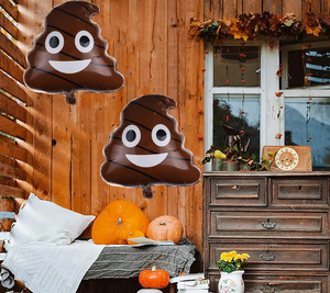 Ballons en feuille pour fête, ballons en forme <span class=keywords><strong>de</strong></span> caca pour la fête d'Halloween, jouet pour garçons, blague, décoration <span class=keywords><strong>de</strong></span> fête à thème - Product Image 3