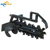 Venta caliente Skid Steer Loader Accesorio Cadena Trencher Pequeño Tractor Accesorio Trencher