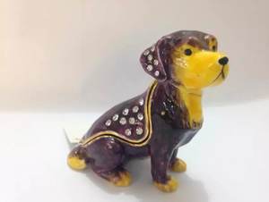 <span class=keywords><strong>Belle</strong></span> décoration de la maison Border Collie accessoires pour animaux de compagnie boîte de rangement de bijoux en alliage mignon créatif - Product Image 6