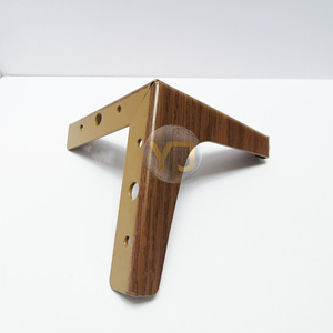 Wood Grain Brown Metal Furniture <b>Legs</b> 100MM 130MM 150MM 170MM Heavy Duty Midcentury <b>Sofa</b> Table <b>Legs</b> - Product Image 2