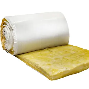 ISOKING HVAC Acoustic Fiberglass MBI R11 R13 R15 R19 R20 Glass Wool Roll Aluminum Foil White Vinyl Barrier Thermal Insulation