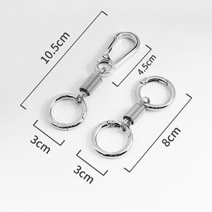 Retro Style Simple Strong Carabiner Shape Spring <b>Keychain</b> Key Chain Ring Keyring Keyfob Key Holder - Product Image 5