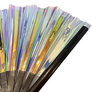 2022热销竹色彩虹色粉丝大手扇，为舞蹈派对举办粉丝 - Product Image 6