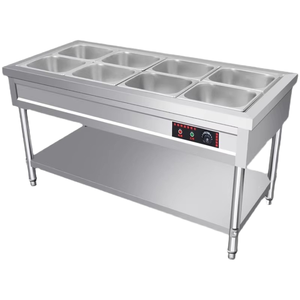 Chauffe-Plats Électrique Commercial en Acier Inoxydable Isolé, Robuste, 6 Bacs avec Contrôle de Température pour la <span class=keywords><strong>Restauration</strong></span> Rapide et les Traiteurs - Product Image 1