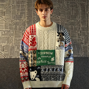 Sweat NoëL Homme Sans Capuche, Sweatshirt Homme Imprimé Noel,Pull De Noel Homme Manche Longue Col Rond Xmas Cadeaux Sweats Moche Drole Prints Grande Taille Automne Et Hiver Casual Christmas Pullover