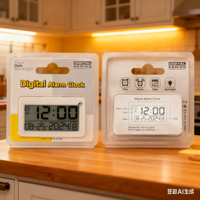 Multifunktion aler digitaler Wecker mit Datums wochen anzeige, weiße moderne elektronische Uhr für das Küchen büro zu Hause
