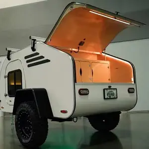 Off Road Slide On Truck Expedition Overland Truck Camper tiny home trailer for Pickup with tent trailer lighting kitchen