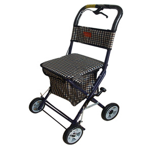 Carrito de Compras Plegable para Personas Mayores con 4 Ruedas de PU y Asiento para Asistencia de Movilidad - Product Image 2
