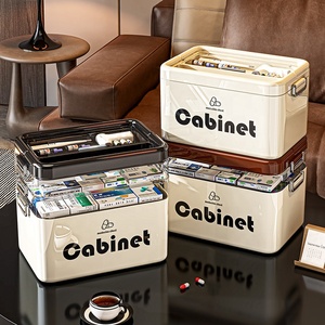 Boîte <span class=keywords><strong>de</strong></span> premiers soins moderne portable pour animaux <span class=keywords><strong>de</strong></span> compagnie Boîte <span class=keywords><strong>de</strong></span> rangement pour médicaments ménagers Poubelle en plastique étanche à l'humidité avec poignée Boîtes <span class=keywords><strong>de</strong></span> rangement Bacs - Product Image 2