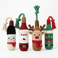 Jouet interactif en peluche de Noël pour animaux de compagnie, bonhomme de neige, Père Noël, renne, elfe, jouet à mâcher en corde, fabricant OEM ODM sur mesure