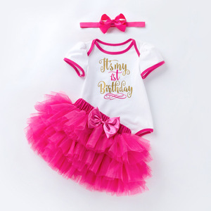 Babykleertjes Kleding 1e 2e Verjaardag Kids Baby Meisje Romper Tule Tutu Jurk Voor 1e Verjaardag DGHB-050 - Product Image 5