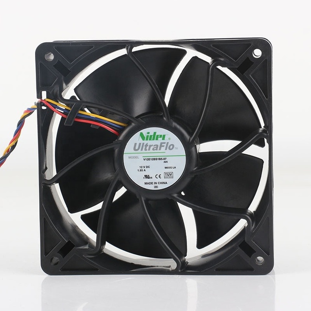 Nidec 5V 24V 48V DC12V 1.85A AC EC 12038 120X120X38MM 12CM with Temperature Control Violent Four-wire V12E12BS1B5-07 Cooling Fan