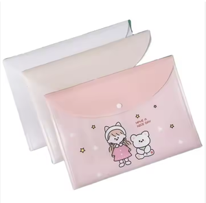 Transparent School Office Supplies A4 Plastic Document Bag Custom <strong>File</strong> Folders Bags for Business - Product Image 1