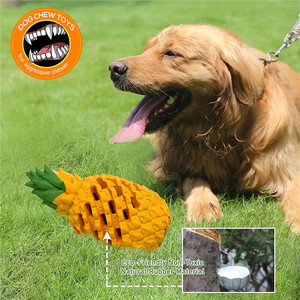 Juguetes para Masticar para Perros con Forma de Piña, Juguetes de Goma Resistentes para Perros Mordedores Agresivos - Product Image 4