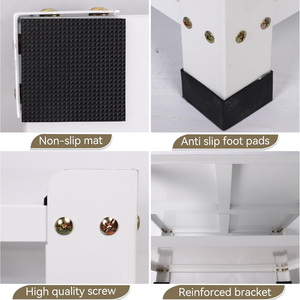 Base per Lavatrice e <span class=keywords><strong>Asciugatrice</strong></span> in Acciaio Inox Doppio, Piattaforma Multifunzionale Resistente per Bagno, per Pulizia e Stoccaggio - Product Image 4