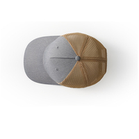 Gorra de camionero de 5 paneles de dos tonos con logotipo personalizado, gorra de béisbol ajustable de perfil bajo, gorra de béisbol con visera curva y malla trasera para hombres y mujeres