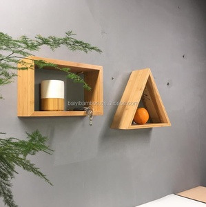 Étagère de rangement <span class=keywords><strong>murale</strong></span> en <span class=keywords><strong>bambou</strong></span>, organisateur, flottantes, pour le décor de la maison, offre spéciale - Product Image 5
