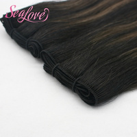 Extensions de cheveux invisibles noires sans colle, trame douce, trame cutanée, sans couture, cheveux russes noués à la main, double tirage, sans retour