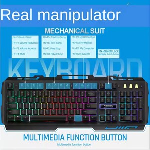 New Arrival USB Wired Gaming <strong>Keyboard</strong> Mouse Combo PC Desktop LED RainbowLight Mechanical Feel English Desktop <strong>Computer</strong> Metal - Product Image 3
