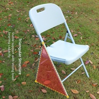 Ensemble table et chaises de jardin pliantes en acier, portables, pour usage domestique et professionnel