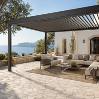 Pavillon de jardin en aluminium de qualité supérieure, imperméable, avec toit rigide, abri solaire pour jardin, patio, cour, terrasse, usage commercial