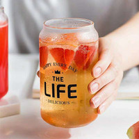 Peut verre tasse tasses créatives boisson froide ours Cola lait thé bouteilles de vin tasses à café glacé peut tasse en verre