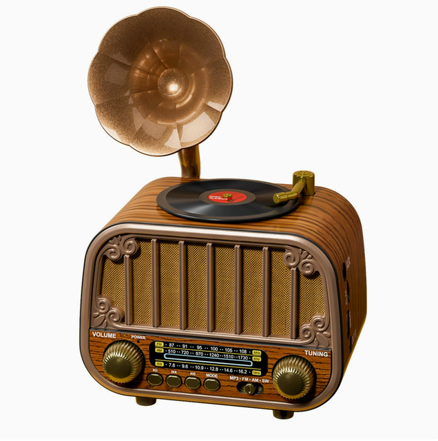 Retro Multifunctional Radio FM/AM/SW Multiband Phonograph Mini Home Speaker Rechargeable Battery 5V Cross-border