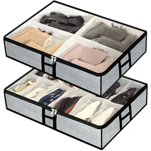 Wholesale Fabric Under Bed Storage Shoe Organizer Divider for Shoe Home Organizer Caja de almacenamiento de juguetes