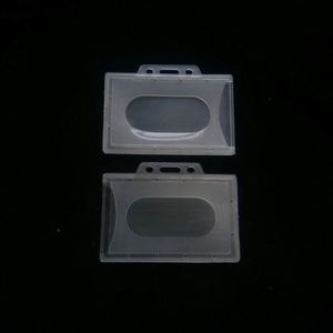 Durable Hard Plastic ID Badge Card Holder Double-Sided Clear Insert for Business Cards for Bank Use - Product Image 6