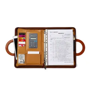 Großhandel A4 wiederverwendbare Planer und Notizbücher individuelles faltbares Agenda-Tagebuch Geschäftsfach Reisen mit Taschenrechner Notizbuch