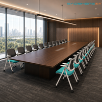 Chaise de conférence moderne en maille avec accoudoirs rabattables inclinables, chaise pliante pour la formation, idéale pour les écoles, les bureaux et les salles de réunion commerciales GS-G2401C
