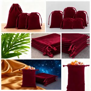 Wholesale Custom Luxury Logo <b>Small</b> Velvet Drawstring Bag Hot Sale Phone <b>Purse</b> Makeup Toiletry Storage Silk Screen Printed - Product Image 6