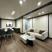 Maison conteneur préfabriquée moderne, extensible, avec panneaux sandwich pliables et salle de bain intégrée
