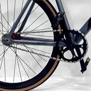 Cadre de vélo en aluminium, jeu de roues, vélo de course sur route en carbone, roues de vélo 700c, fourche en acier, vitesse unique, frein à pédale - Product Image 6